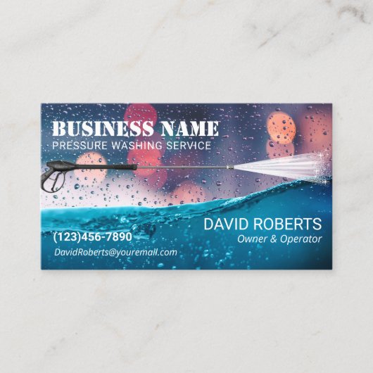 圧力洗浄式洗力窓洗浄 名刺 (正面)