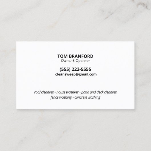 圧力洗浄愛国動力洗浄会社 名刺 (裏面)