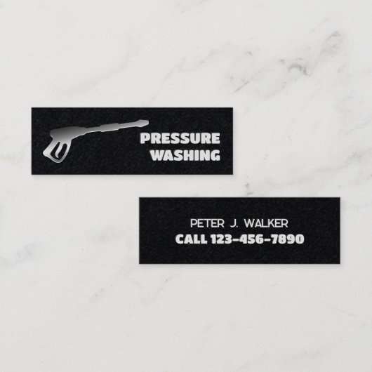 🚗💨圧力洗浄料 スキニー名刺 (正面/裏面)