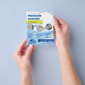 圧力洗浄水スプラッシュハウス洗浄フライヤー チラシ (手)