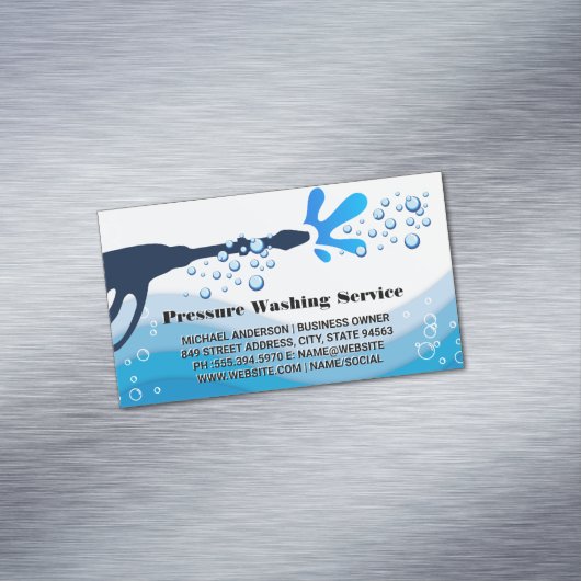 圧力洗浄水スプレー |シャボン玉ビジネス マグネット名刺 (インサイチュ)