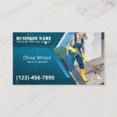 圧力洗浄水洗式水洗式ブルーシークリーニング 名刺 (正面)