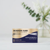 圧力洗浄水洗海軍および金ゴールド洗浄 名刺 (スタンド正面)