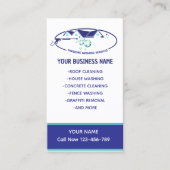 圧力洗浄水滴動力洗浄洗浄 名刺 (正面)