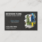 圧力洗浄水滴動力洗浄黒 名刺 (正面)