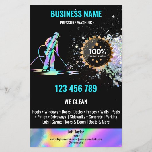 圧力洗浄用動力駆動路洗浄 チラシ (正面)