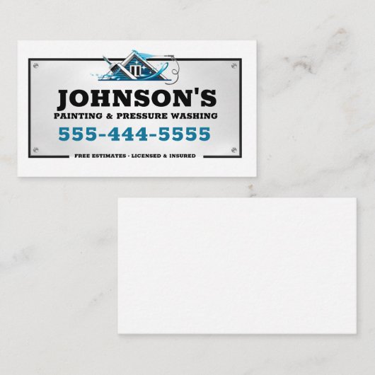 圧力洗浄絵画と名刺 名刺 (正面/裏面)