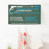 圧力洗浄緑洗式洗力洗剤ショップ 横断幕 (インサイチュ)