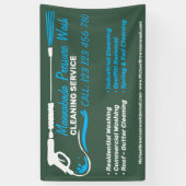 圧力洗浄緑洗式洗力洗剤ショップ 横断幕 (縦)