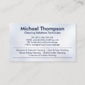 圧力洗浄設備 名刺 (裏面)