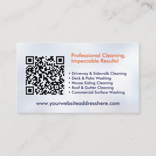 圧力洗浄設備 名刺 (裏面)