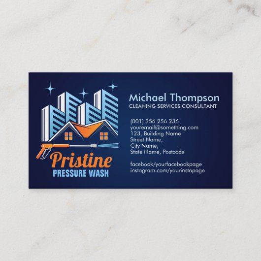 圧力洗浄設備 名刺 (正面)