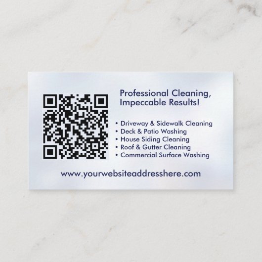 圧力洗浄設備 名刺 (裏面)