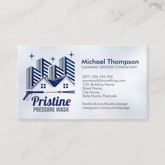 圧力洗浄設備 名刺 (正面)