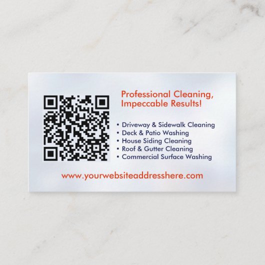 圧力洗浄設備 名刺 (裏面)