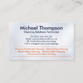 圧力洗浄設備 名刺 (裏面)