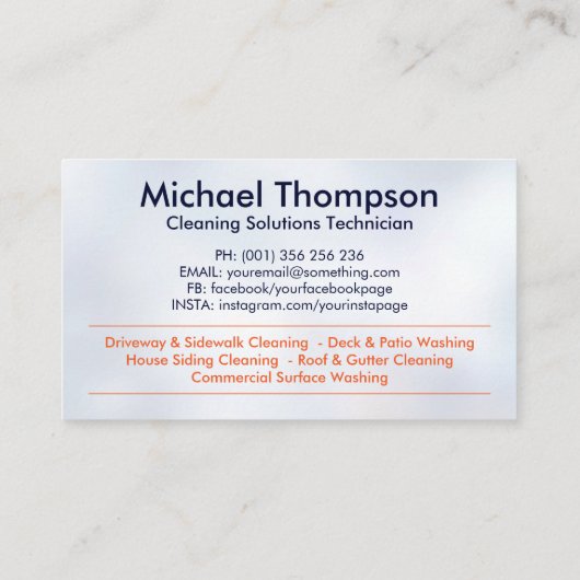 圧力洗浄設備 名刺 (裏面)