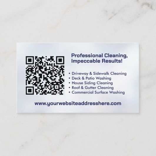 圧力洗浄設備 名刺 (裏面)