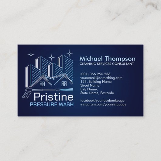 圧力洗浄設備 名刺 (正面)