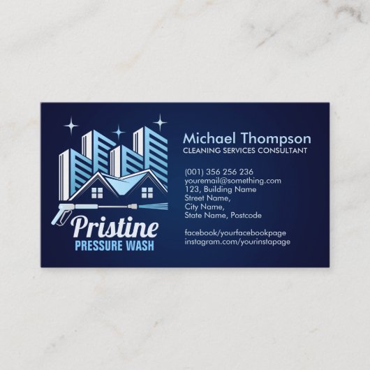 圧力洗浄設備 名刺 (正面)