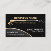 圧力洗浄金ゴールドパワーウォッシャーハウスクリーニング 名刺 (正面)