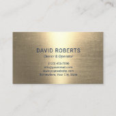 圧力洗浄金ゴールドパワーウォッシャー洗浄ネイビー 名刺 (裏面)