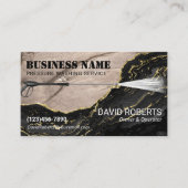 圧力洗浄金ゴールド攪拌大理石洗浄 名刺 (正面)