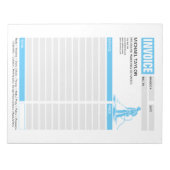 圧力洗浄電力洗浄受領書の請求書 ノートパッド (正面)