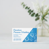 圧力洗浄青気泡 名刺 (スタンド正面)