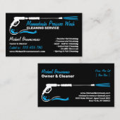 圧力洗浄黒洗式洗力クリーナー洗浄 名刺 (正面/裏面)