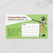 圧力洗浄/クリーニングテンプレート名刺 名刺 (裏面)