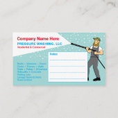 圧力洗浄/クリーニングテンプレート名刺 名刺 (裏面)