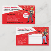 圧力洗浄/クリーニングテンプレート名刺 名刺 (正面/裏面)