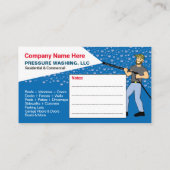 圧力洗浄/クリーニングテンプレート名刺 名刺 (裏面)