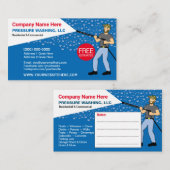 圧力洗浄/クリーニングテンプレート名刺 名刺 (正面/裏面)