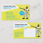 圧力洗浄/クリーニングテンプレート名刺 名刺 (正面/裏面)
