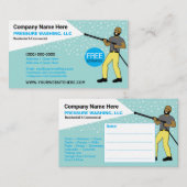 圧力洗浄/クリーニングテンプレート名刺 名刺 (正面/裏面)