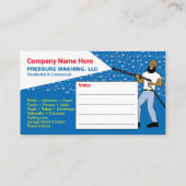 圧力洗浄/クリーニングテンプレート名刺 名刺 (裏面)