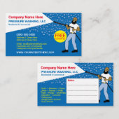 圧力洗浄/クリーニングテンプレート名刺 名刺 (正面/裏面)