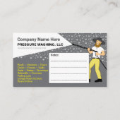 圧力洗浄/クリーニングテンプレート名刺 名刺 (裏面)