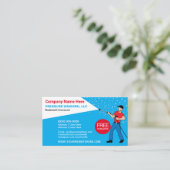 圧力洗浄/クリーニングテンプレート 名刺 (スタンド正面)