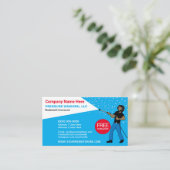 圧力洗浄/クリーニングテンプレート 名刺 (スタンド正面)