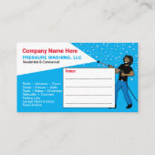 圧力洗浄/クリーニングテンプレート 名刺 (裏面)