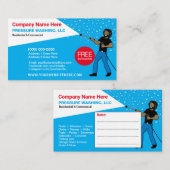 圧力洗浄/クリーニングテンプレート 名刺 (正面/裏面)