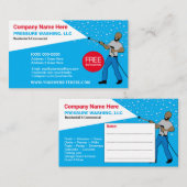 圧力洗浄/クリーニングテンプレート 名刺 (正面/裏面)