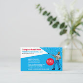 圧力洗浄/クリーニングテンプレート 名刺 (スタンド正面)