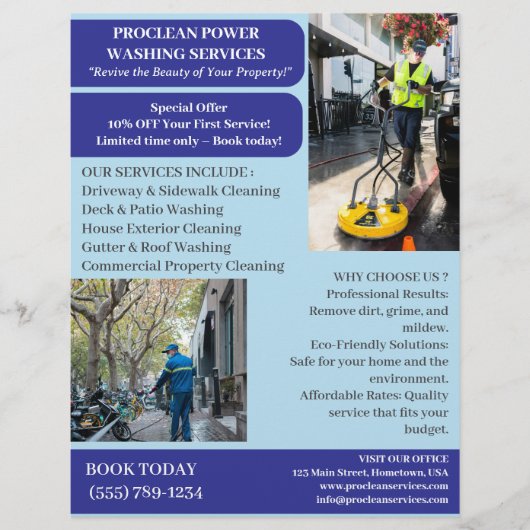 圧力洗浄 チラシ (正面)