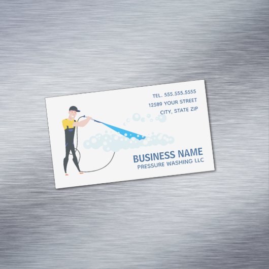 圧力洗浄 マグネット名刺 (インサイチュ)