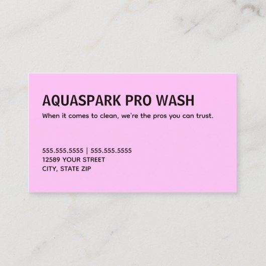 圧力洗浄 名刺 (裏面)