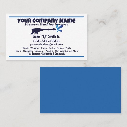 圧力洗浄 名刺 (正面/裏面)